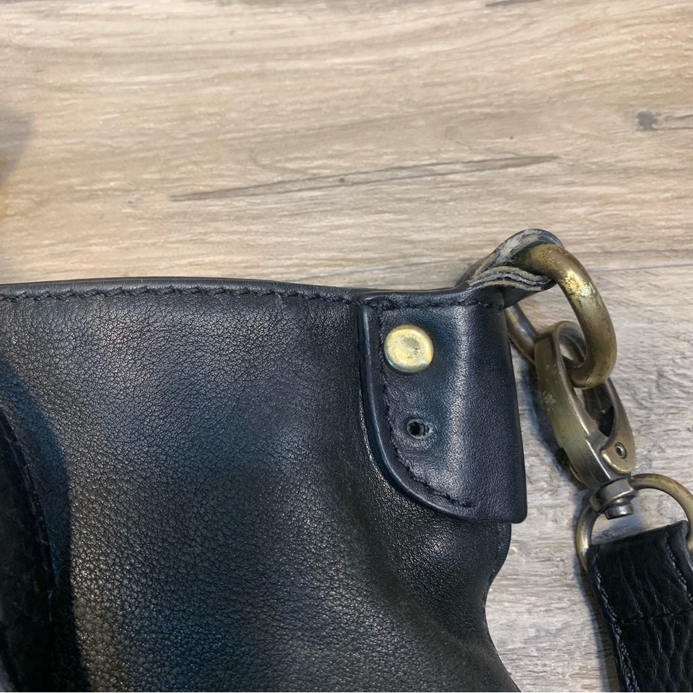 Lucky Brand VTG Leather Distressed Large Slouchy Crossbody Shoulder Bag - Picture 13 of 15